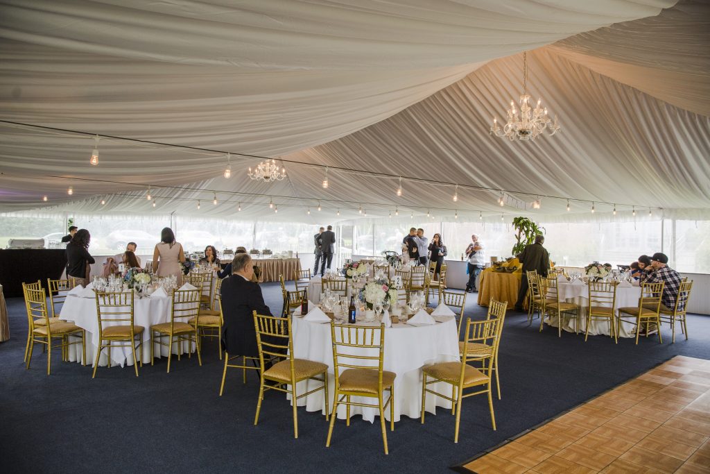 Dyker Beach Brooklyn indoor reception venue with tables